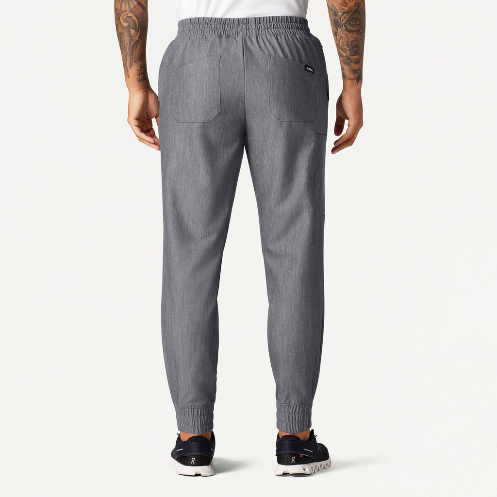 Jaanuu Scrubs Men's Cobot 8-Pocket Scrub Jogger Heather Gray | scrub-supply.com