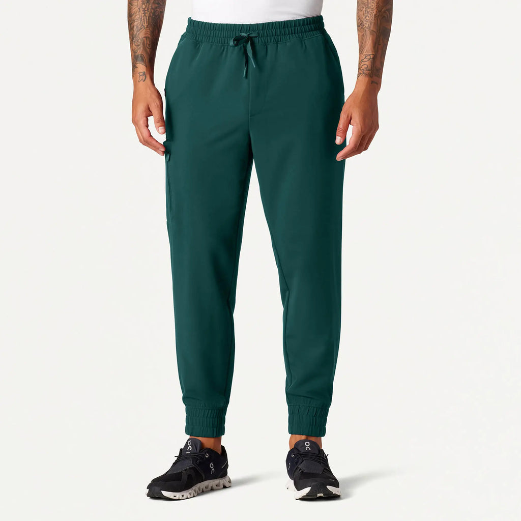 Jaanuu Scrubs Men's Cobot 8-Pocket Scrub Jogger Midnight Green | scrub-supply.com