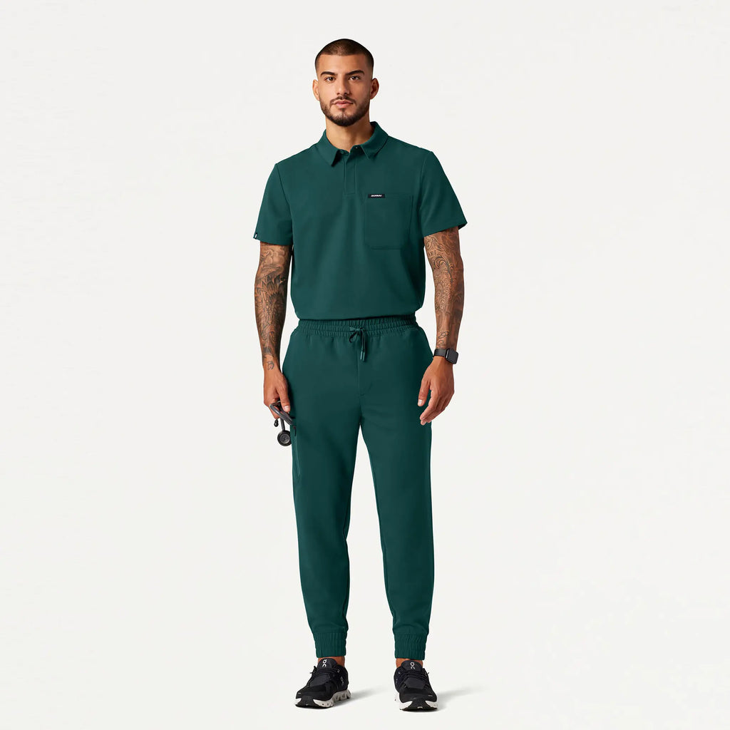 Jaanuu Scrubs Men's Cobot 8-Pocket Scrub Jogger Midnight Green | scrub-supply.com