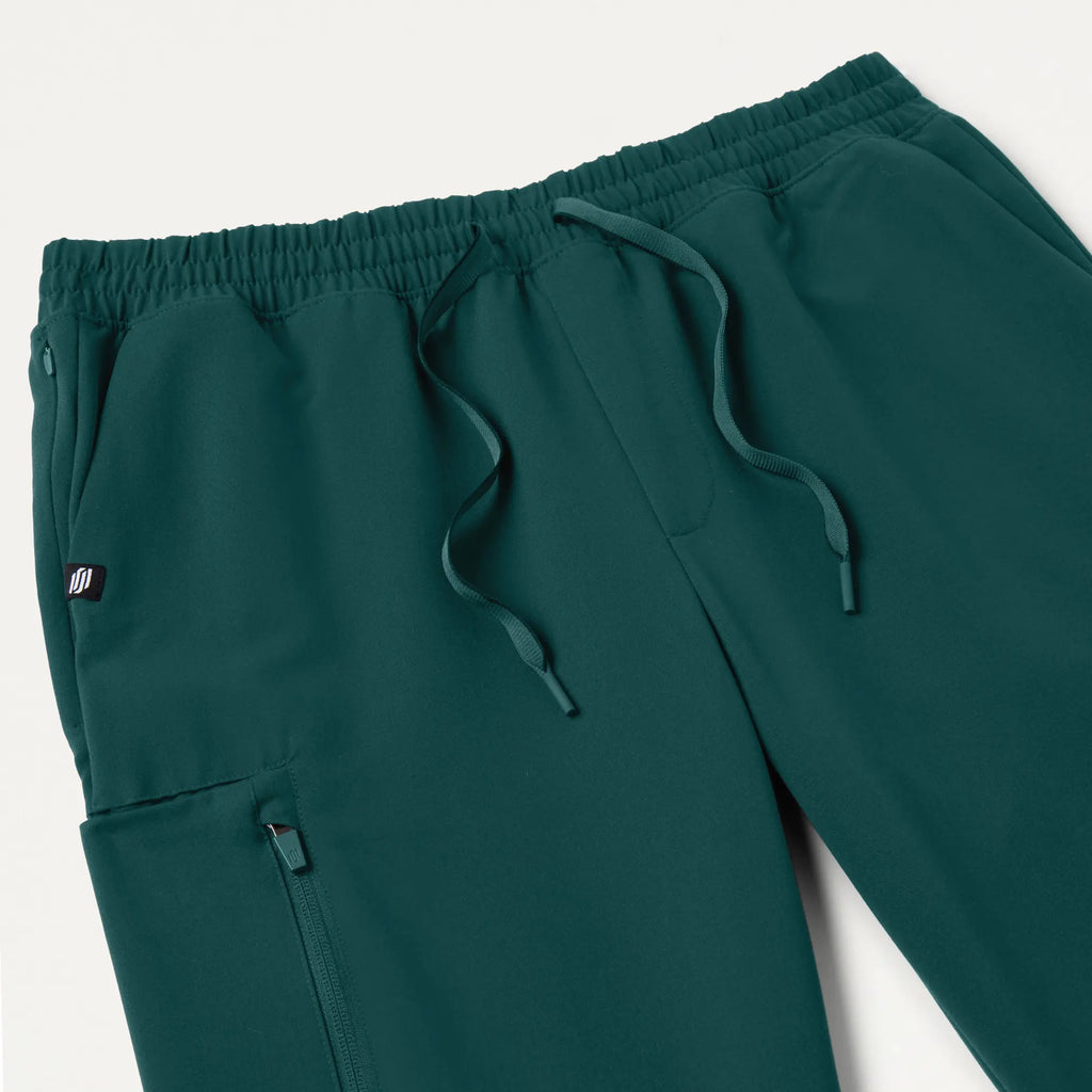 Jaanuu Scrubs Men's Cobot 8-Pocket Scrub Jogger Midnight Green | scrub-supply.com