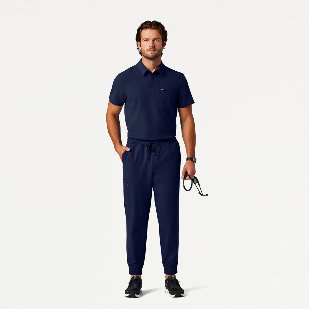 Jaanuu Scrubs Men's Cobot 8-Pocket Scrub Jogger Midnight Navy | scrub-supply.com