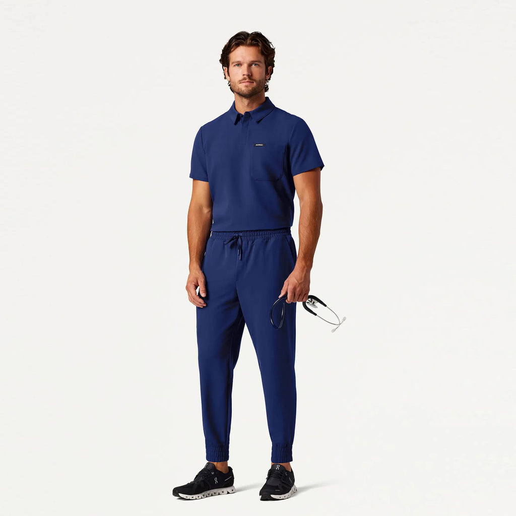 Jaanuu Scrubs Men's Cobot 8-Pocket Scrub Jogger Navy Blue | scrub-supply.com