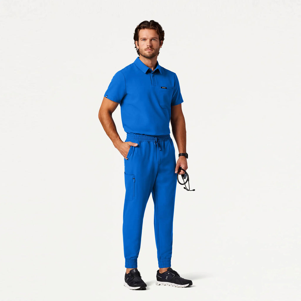 Jaanuu Scrubs Men's Cobot 8-Pocket Scrub Jogger Royal Blue | scrub-supply.com