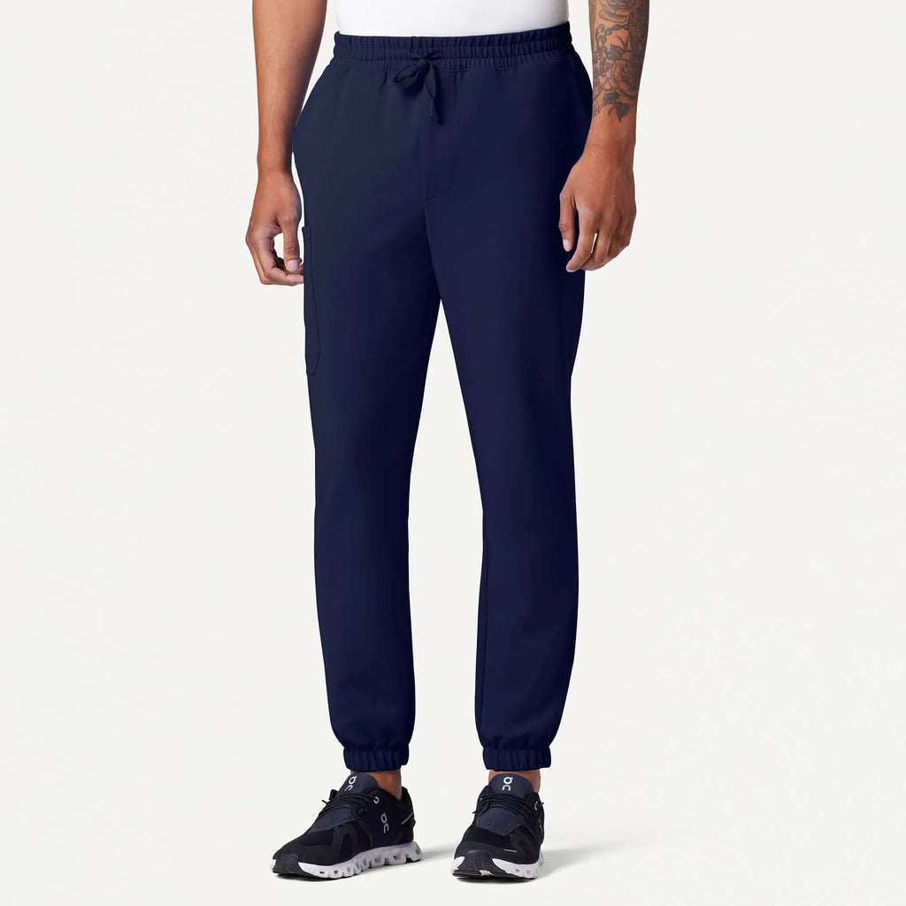 Jaanuu Scrubs Men's Rhodes Slim Crossover Scrub Jogger Midnight Navy | scrub-supply.com