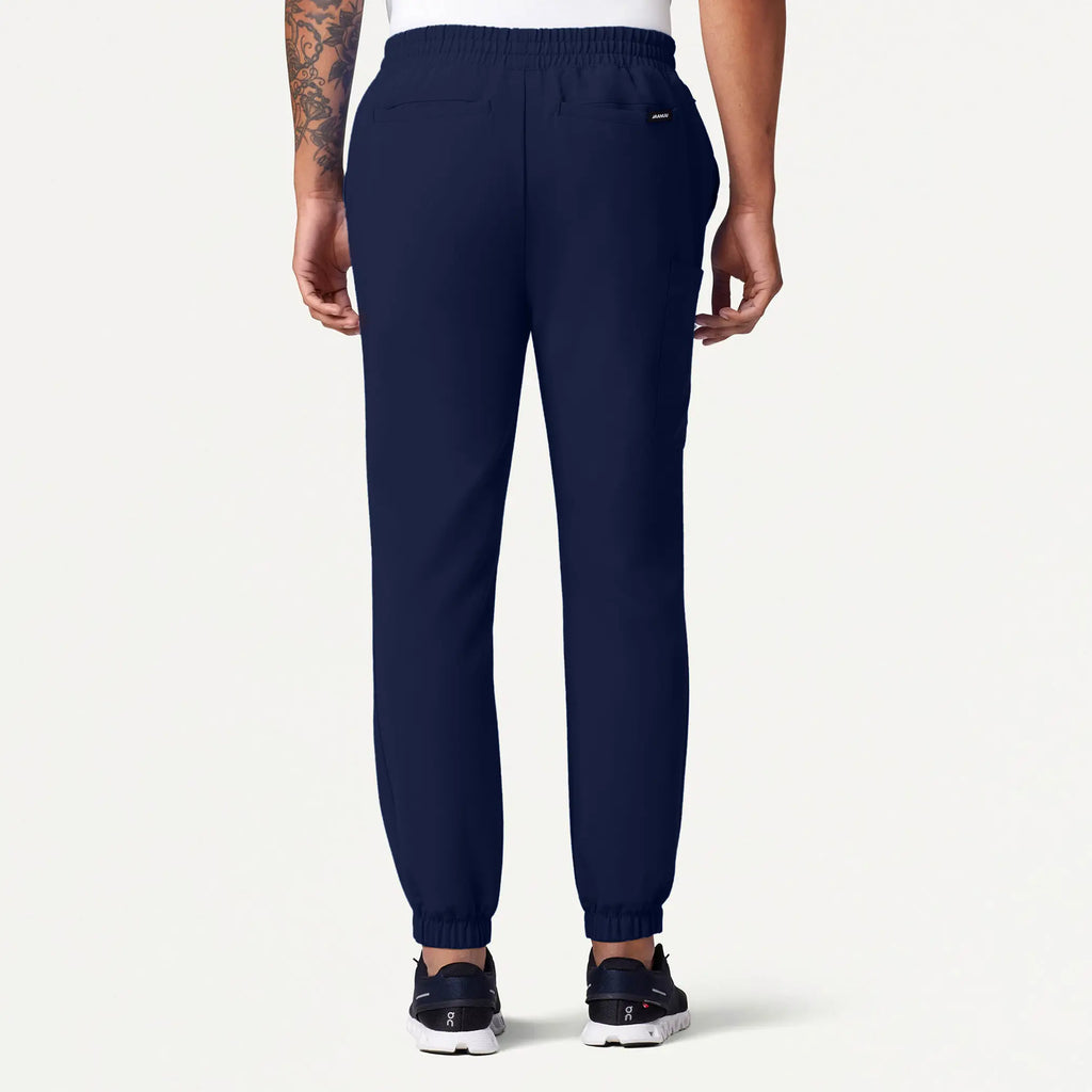 Jaanuu Scrubs Men's Rhodes Slim Crossover Scrub Jogger Midnight Navy | scrub-supply.com