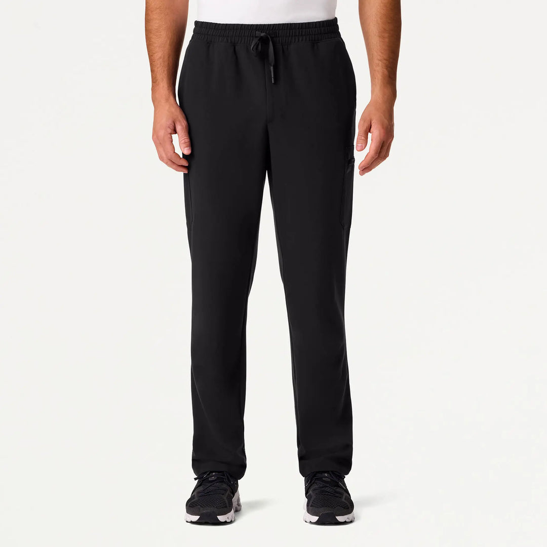 Jaanuu Scrubs Men's Tyro 8-Pocket Straight-Leg Scrub Pant Black | scrub-supply.com