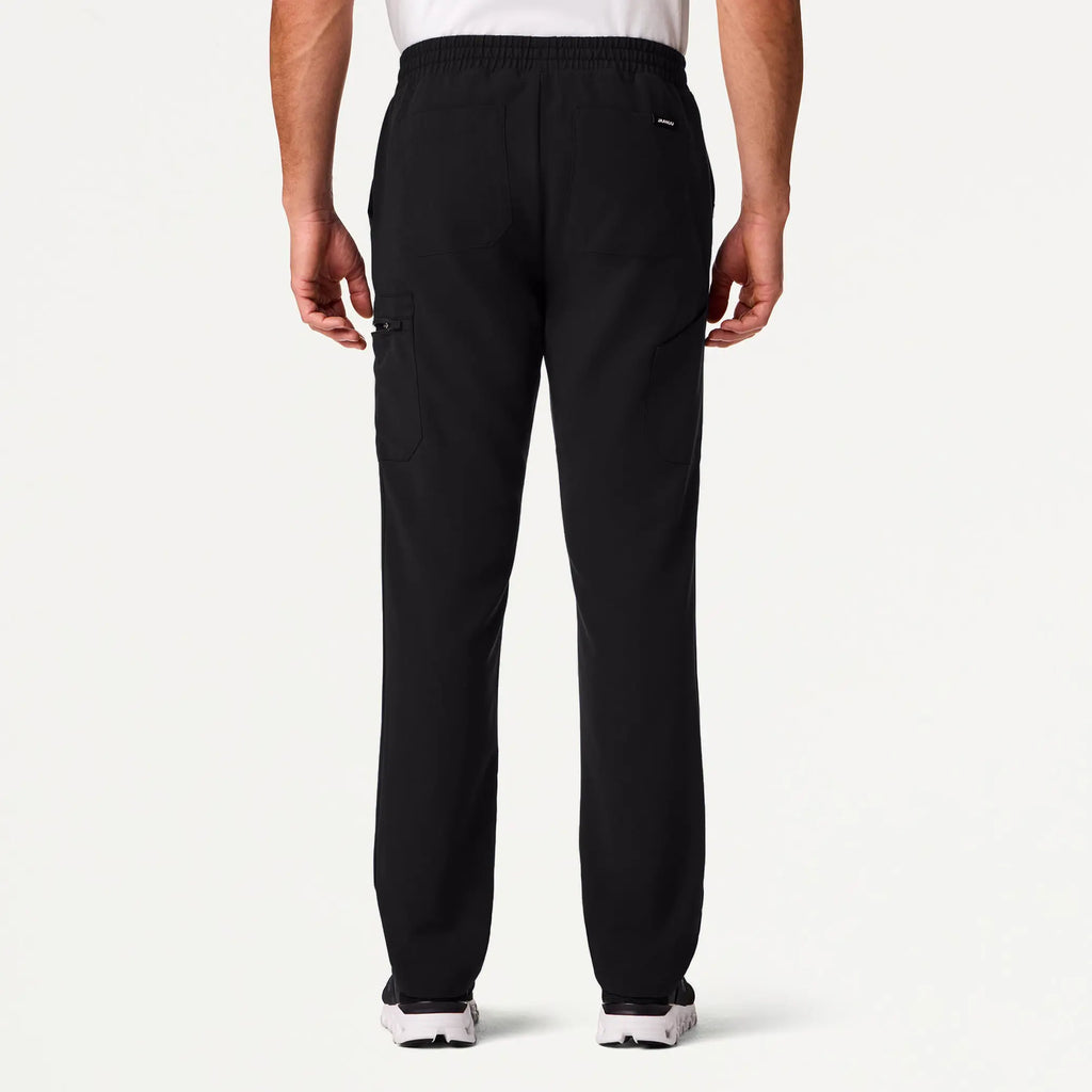 Jaanuu Scrubs Men's Tyro 8-Pocket Straight-Leg Scrub Pant Black | scrub-supply.com