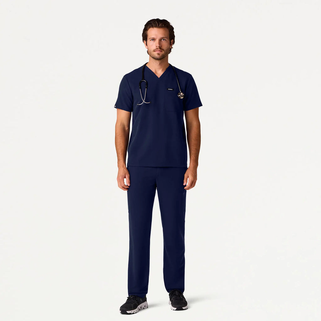 Jaanuu Scrubs Men's Tyro 8-Pocket Straight-Leg Scrub Pant Midnight Navy | scrub-supply.com