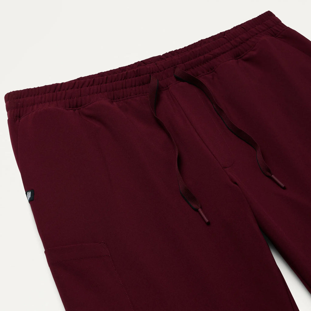 Jaanuu Scrubs Men's Rhodes ULTRAlite™ Straight-Leg Scrub Pant Burgundy | scrub-supply.com