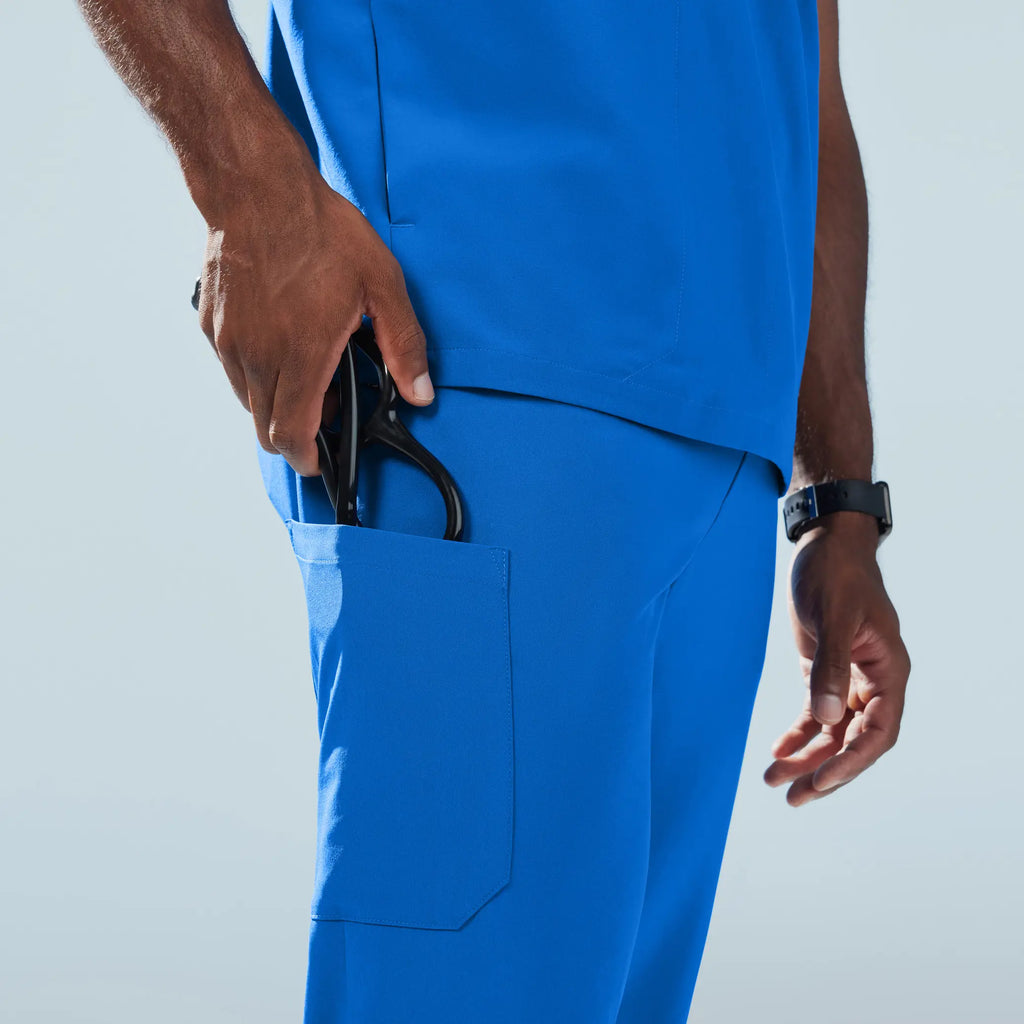 Jaanuu Scrubs Men's Rhodes ULTRAlite™ Straight-Leg Scrub Pant Royal Blue | scrub-supply.com