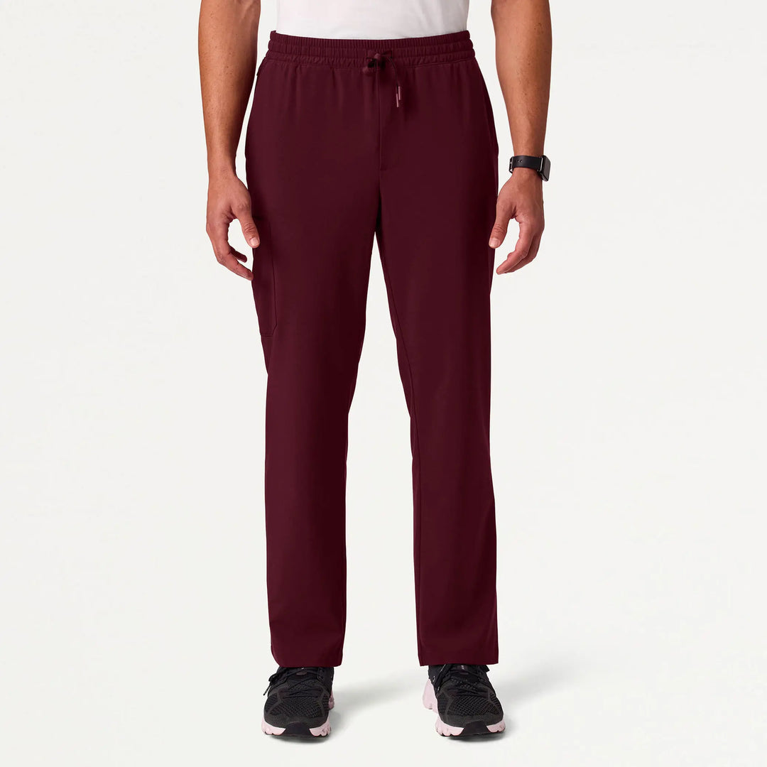 Jaanuu Scrubs Men's Brooks Straight-Leg Scrub Pant Burgundy | scrub-supply.com