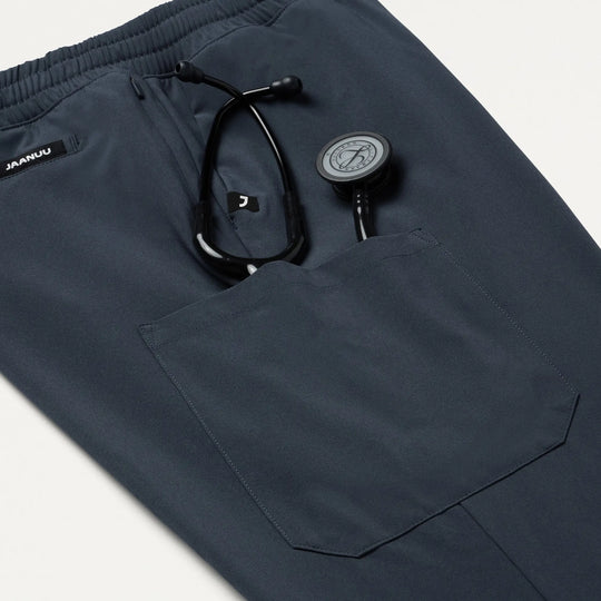 Jaanuu Scrubs Men's Brooks Straight-Leg Scrub Pant Carbon Gray | scrub-supply.com