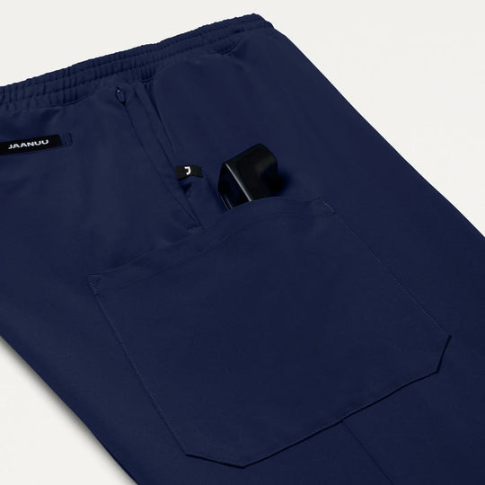 Jaanuu Scrubs Men's Brooks Straight-Leg Scrub Pant Midnight Navy | scrub-supply.com