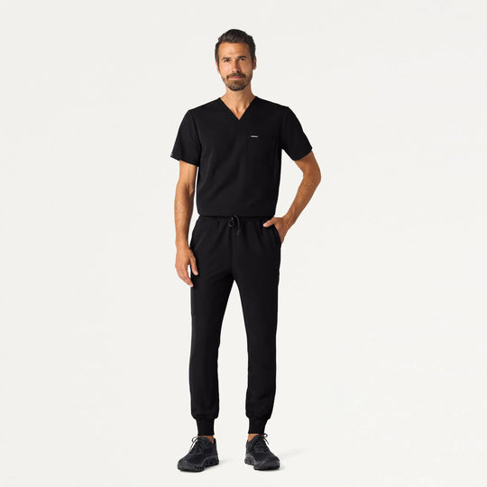Jaanuu Scrubs Osmo Slim 8-Pocket Scrub Jogger Black | scrub-supply.com