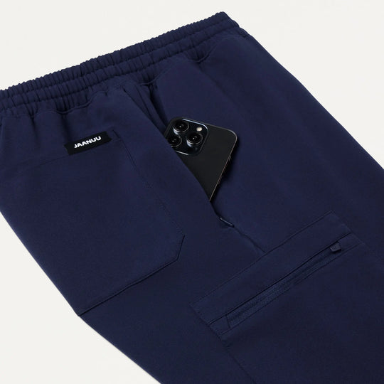 Jaanuu Scrubs Osmo Slim 8-Pocket Scrub Jogger Midnight Navy | scrub-supply.com