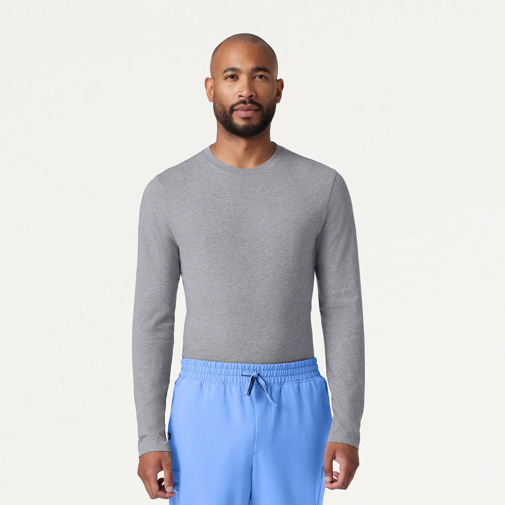 Jaanuu Scrubs Men's Regenˣ Cotton Underscrub Heather Gray | scrub-supply.com