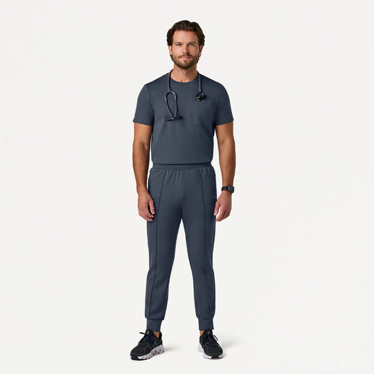 Jaanuu Scrubs Men's Rowan Slim ULTRAsoft Scrub Jogger Carbon Gray | scrub-supply.com