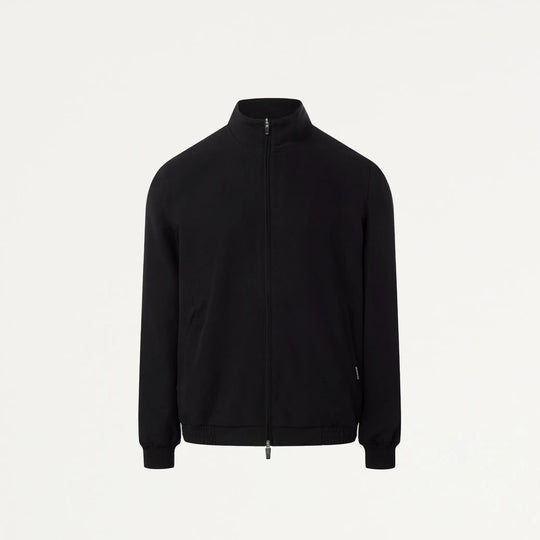 Jaanuu Scrubs Men's Wolfe Everyday 6-Pocket Scrub Jacket Black | scrub-supply.com