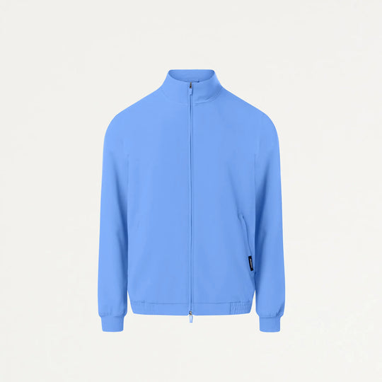Jaanuu Scrubs Men's Wolfe Everyday 6-Pocket Scrub Jacket Ceil Blue | scrub-supply.com