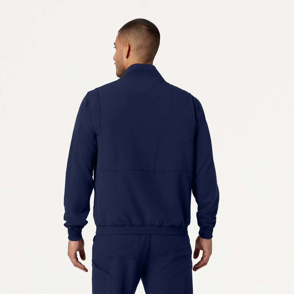 Jaanuu Scrubs Men's Wolfe Everyday 6-Pocket Scrub Jacket Midnight Navy | scrub-supply.com