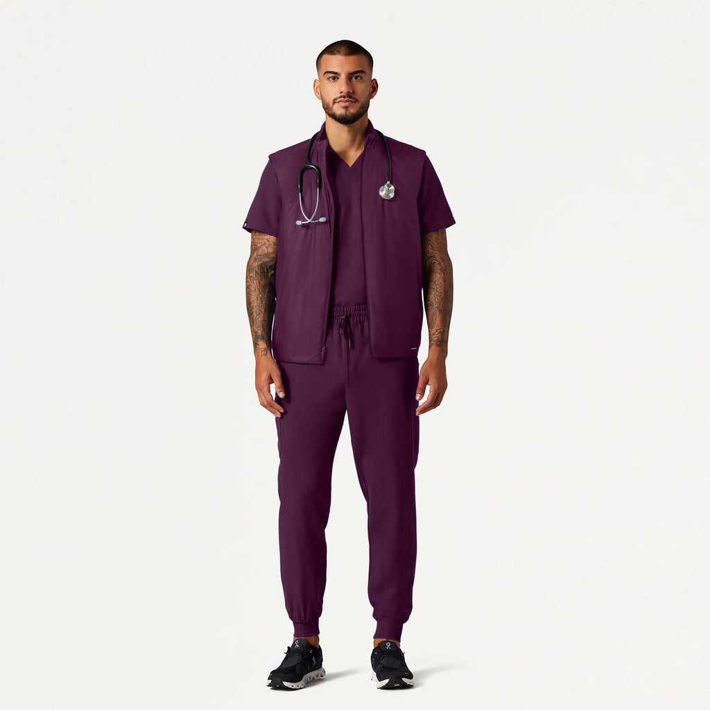 Jaanuu Scrubs Men's Phantom Insulated Vest Dark Amethyst | scrub-supply.com