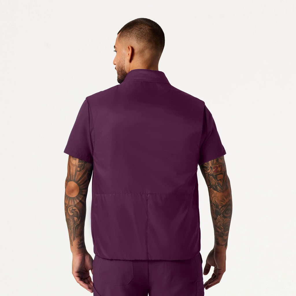 Jaanuu Scrubs Men's Phantom Insulated Vest Dark Amethyst | scrub-supply.com