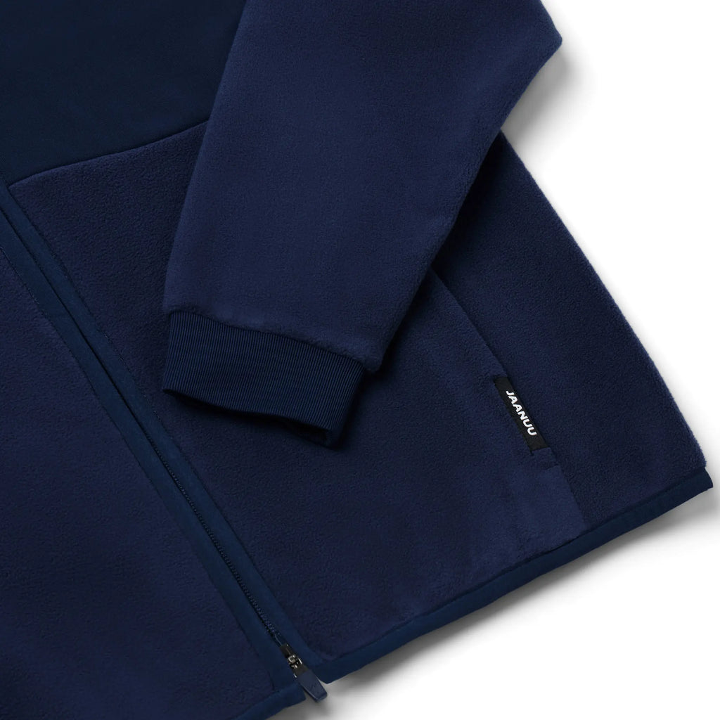 Jaanuu Scrubs Men's Cloud Hybrid Fleece Jacket Midnight Navy | scrub-supply.com