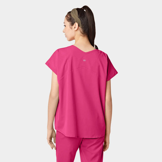 Parkley Scrubs Women's Remy ABC Dolman Scrub Top Hot Pink | scrub-supply.com