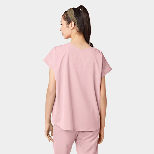 Parkley Scrubs Women's Remy ABC Dolman Scrub Top Light Pink | scrub-supply.com