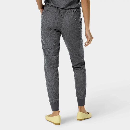 Parkley Scrubs Women's Yuna ABC Cargo Jogger Scrub Pant Heather Grey | scrub-supply.com
