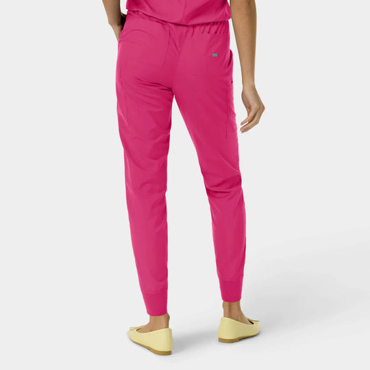 Parkley Scrubs Women's Yuna ABC Cargo Jogger Scrub Pant Hot Pink | scrub-supply.com