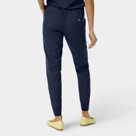 Parkley Scrubs Women's Yuna ABC Cargo Jogger Scrub Pant Navy | scrub-supply.com