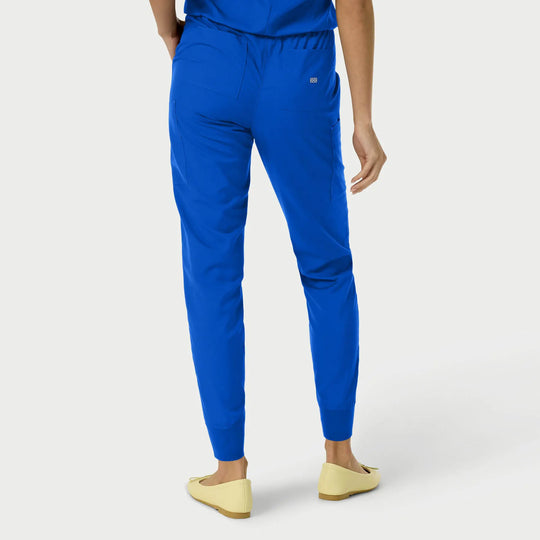Parkley Scrubs Women's Yuna ABC Cargo Jogger Scrub Pant Royal Blue | scrub-supply.com