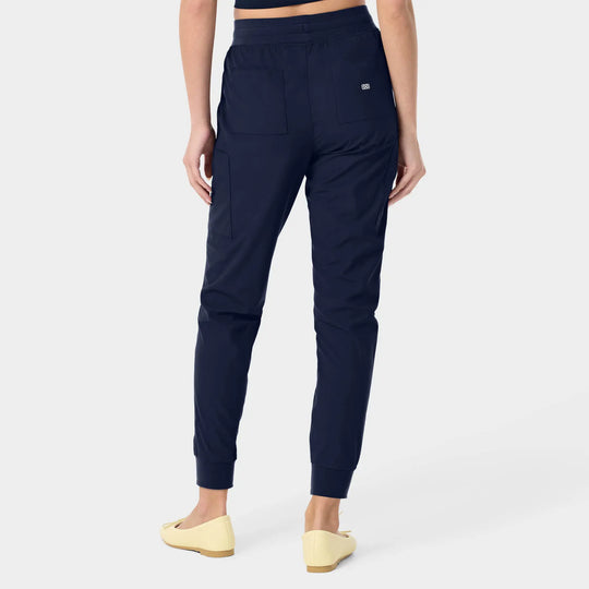 Parkley Scrubs Women's Calypso Kinetic Cargo Jogger Scrub Pant Navy | scrub-supply.com