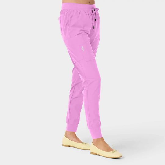 Parkley Scrubs Women's Calypso Kinetic Cargo Jogger Scrub Pant Pink Purple | scrub-supply.com