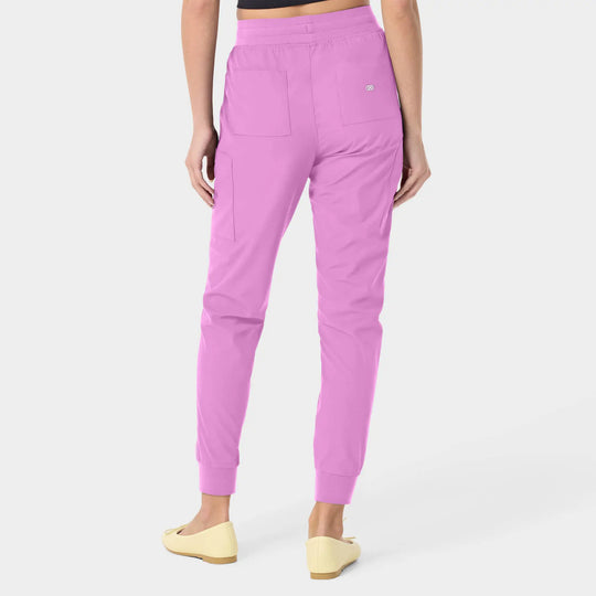 Parkley Scrubs Women's Calypso Kinetic Cargo Jogger Scrub Pant Pink Purple | scrub-supply.com
