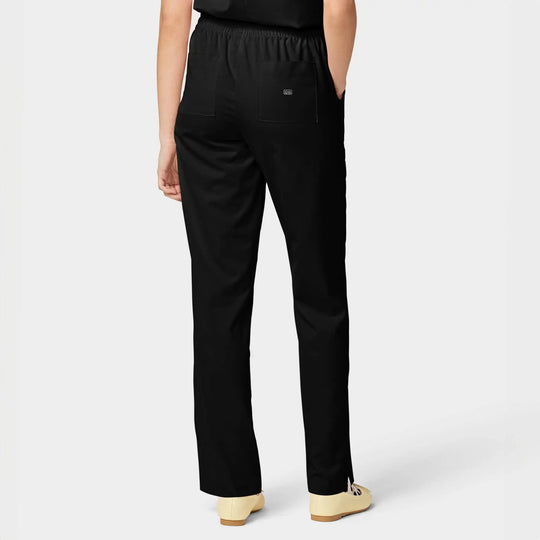 Parkley Scrubs Women's Finn ABC Drawstring Scrub Pant Black | scrub-supply.com