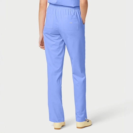 Parkley Scrubs Women's Finn ABC Drawstring Scrub Pant Ceil Blue | scrub-supply.com