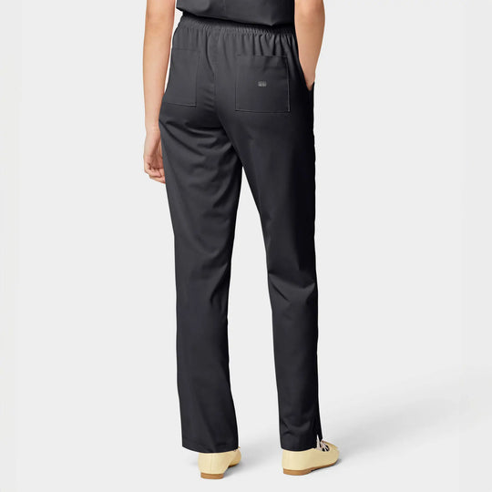 Parkley Scrubs Women's Finn ABC Drawstring Scrub Pant Charcoal | scrub-supply.com