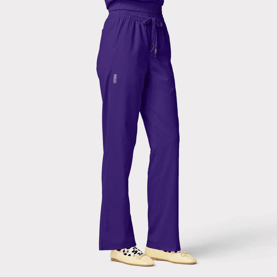 Parkley Scrubs Women's Finn ABC Drawstring Scrub Pant Dark Purple | scrub-supply.com