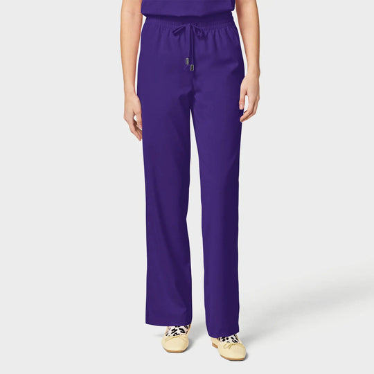 Parkley Scrubs Women's Finn ABC Drawstring Scrub Pant Dark Purple | scrub-supply.com