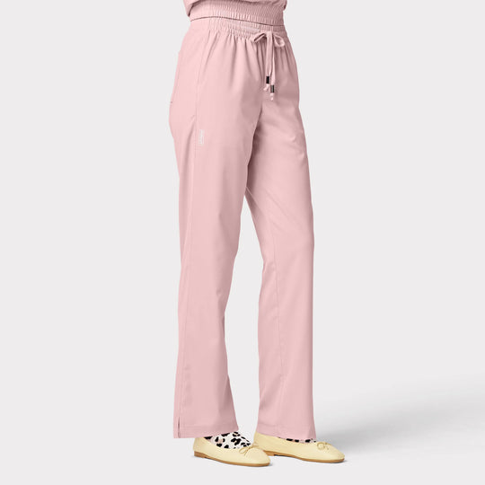 Parkley Scrubs Women's Finn ABC Drawstring Scrub Pant Light Pink | scrub-supply.com