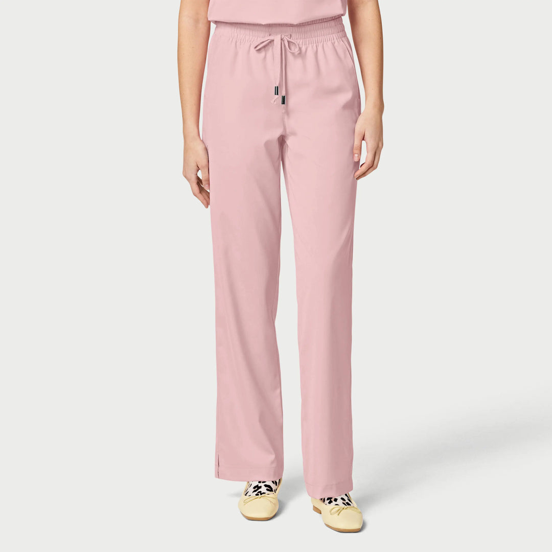 Parkley Scrubs Women's Finn ABC Drawstring Scrub Pant Light Pink | scrub-supply.com