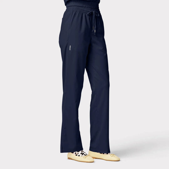 Parkley Scrubs Women's Finn ABC Drawstring Scrub Pant Navy | scrub-supply.com