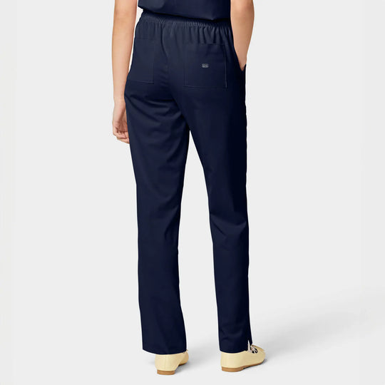 Parkley Scrubs Women's Finn ABC Drawstring Scrub Pant Navy | scrub-supply.com