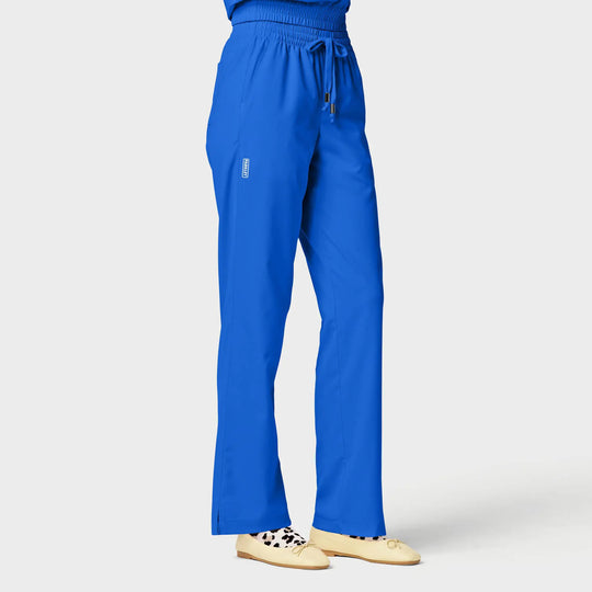 Parkley Scrubs Women's Finn ABC Drawstring Scrub Pant Royal Blue | scrub-supply.com