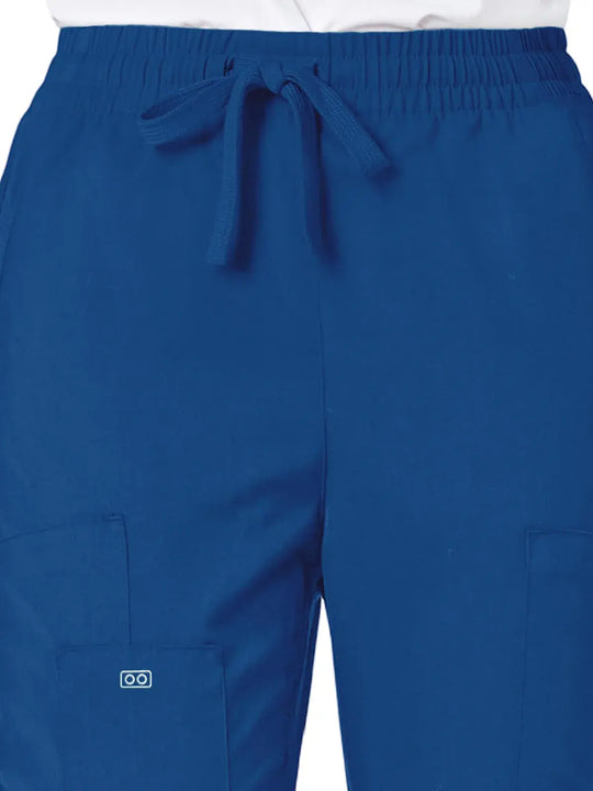 Parkley Scrubs Women's Quantum Sage 7 Pocket Cargo Pant Royal Blue | scrub-supply.com