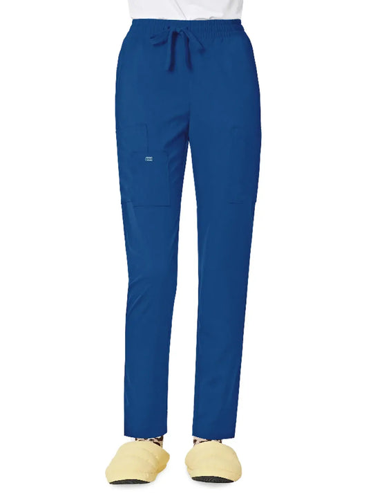Parkley Scrubs Women's Quantum Sage 7 Pocket Cargo Pant Royal Blue | scrub-supply.com