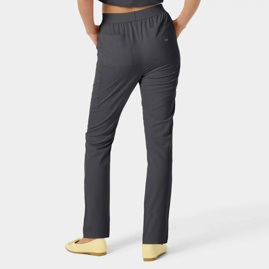 Parkley Scrubs Women's Sita ABC Skinny Leg Cargo Scrub Pant Charcoal | scrub-supply.com
