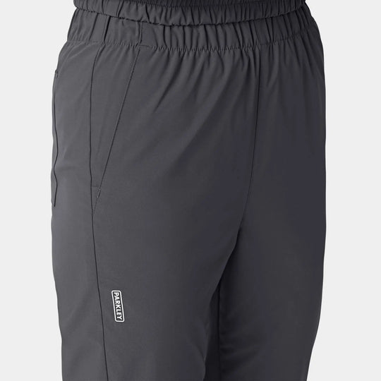 Parkley Scrubs Women's Sita ABC Skinny Leg Cargo Scrub Pant Charcoal | scrub-supply.com